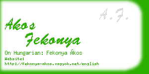 akos fekonya business card